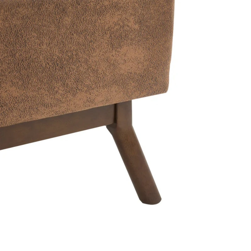 Mid-century modern square coffee table storage bench, assembled, suitable for living room, entryway and family room, used as a coffee table, stirrups, shoe bench-海智集-Default-