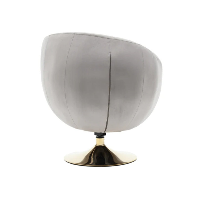 360 Degree Swivel Cuddle Barrel Accent Chairs, Round Armchairs with Wide Upholstered, Fluffy Fabric Chair for Living Room, Bedroom, Office, Waiting Rooms-海智集-Default-