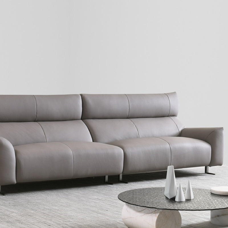 The living room sofa is a luxurious and comfortable Italian soft modern leather sofa-海智集-
