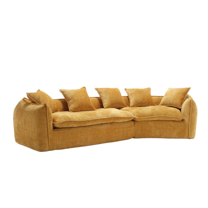 Modular Sectional Sofa, U-Shaped Couch with Sofa for five & Pillows, Modern Minimalist chenille Fabric Large Comfy Cloud Sofas, Living Room Furniture Sets-海智集-Default-