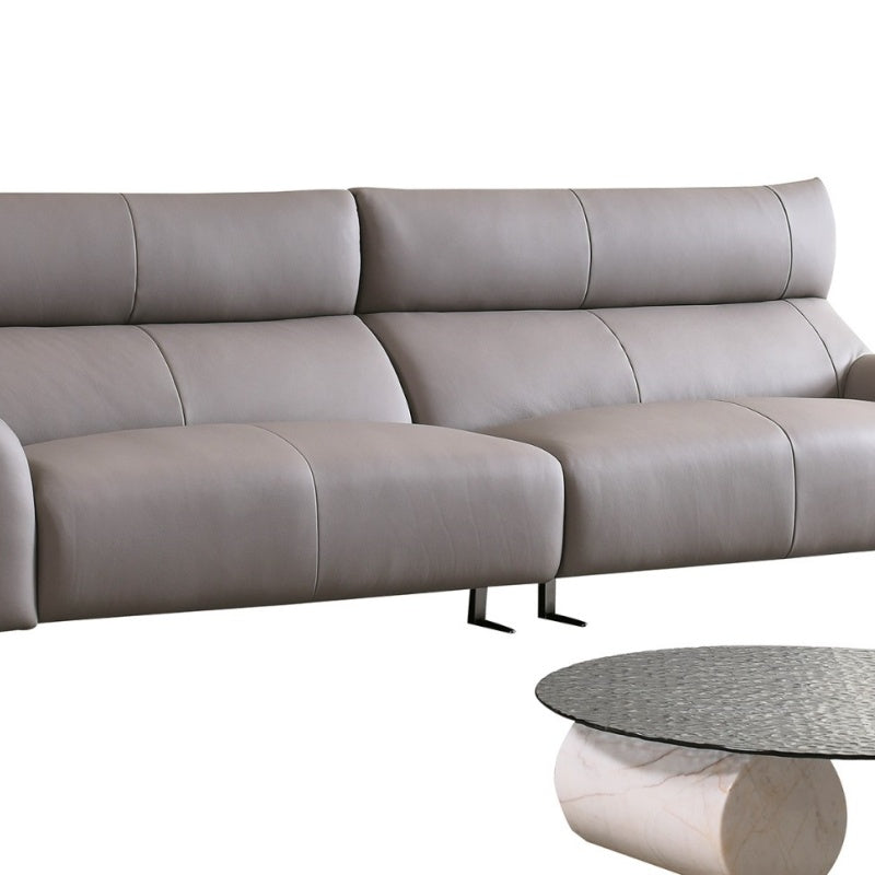 The living room sofa is a luxurious and comfortable Italian soft modern leather sofa-海智集-
