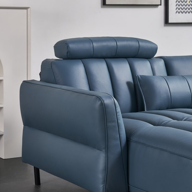 Scratch-Resistant Pull-Up Leather Sofa-海智集-