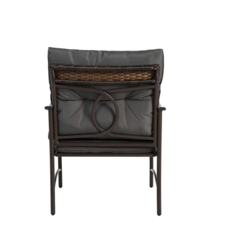 3 Pieces Patio Set Outdoor Wicker Furniture Sets Modern Rattan Chair Conversation Sets with Coffee Table-海智集-Default-