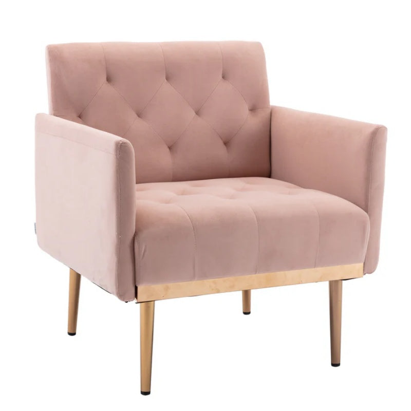 COOLMORE Accent Chair ,leisure single sofa with Rose Golden feet-海智集-Default-