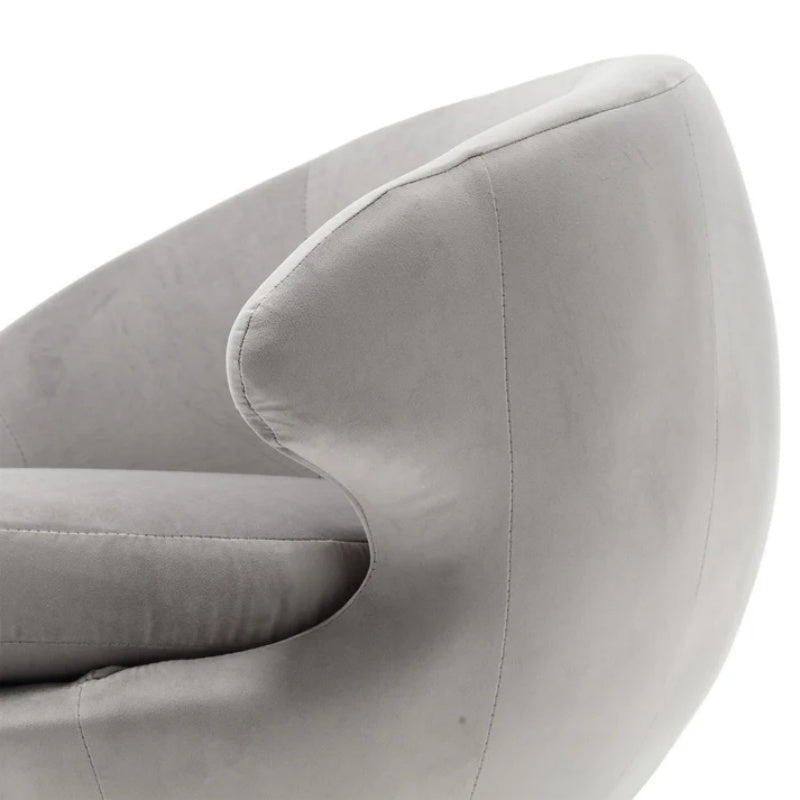 360 Degree Swivel Cuddle Barrel Accent Chairs, Round Armchairs with Wide Upholstered, Fluffy Fabric Chair for Living Room, Bedroom, Office, Waiting Rooms-海智集-Default-