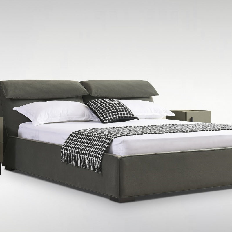 Capri Luxury Adjustable Bed - Italian Full-Grain Leather & Smart Sleep Settings-海智集-