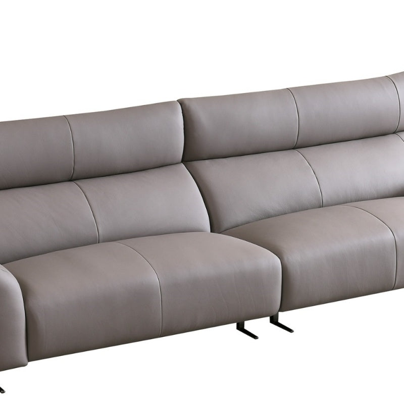 The living room sofa is a luxurious and comfortable Italian soft modern leather sofa-海智集-