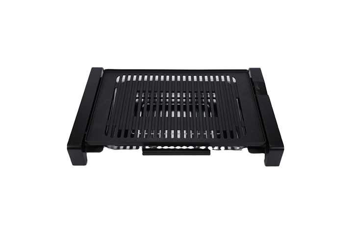 1805G-1 Nonstick Electric Heating Pot Electric Bbq Grill Hot Pot Double Indoor Top Table Smokeless Flat Pan Electric Bbq Grill-海智集-