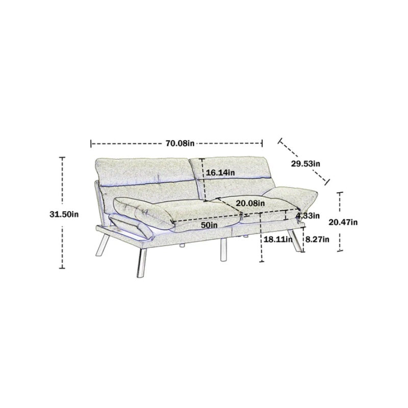 UNITED WE WIN Furniture,Bedroom furniture,Living room furniture,sofa with thick cushion,Sofa bed,Sleeper sofa with metal feet.-海智集-Default-