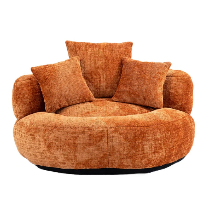 Lazy Sofa Durable Comfort Lounger High Back Bean Bag Chair for Adults and Kids, Indoor & Outdoor, Orange Chenille-海智集-Default-