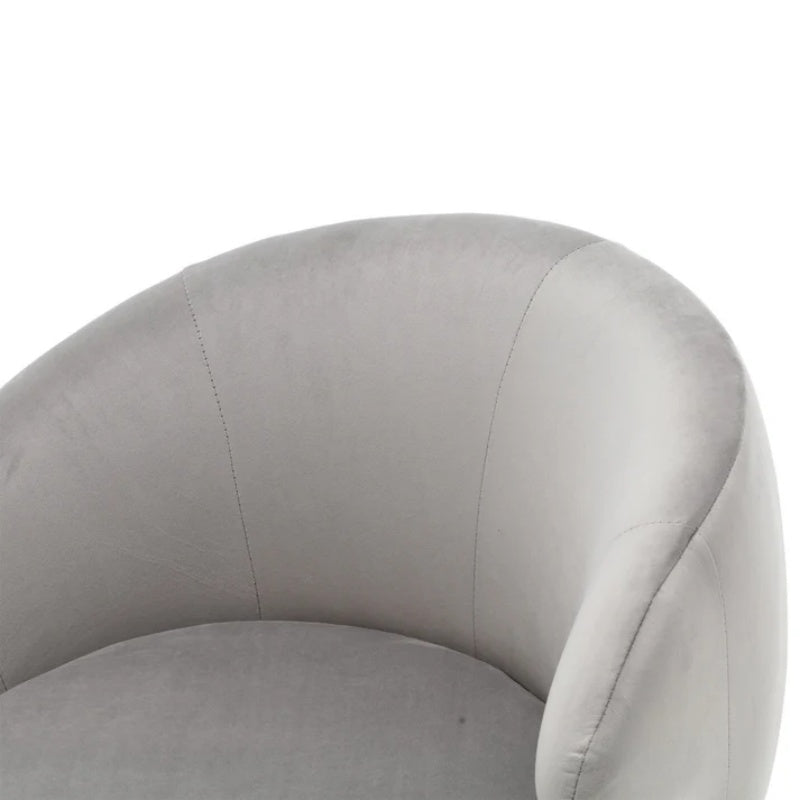 360 Degree Swivel Cuddle Barrel Accent Chairs, Round Armchairs with Wide Upholstered, Fluffy Fabric Chair for Living Room, Bedroom, Office, Waiting Rooms-海智集-Default-