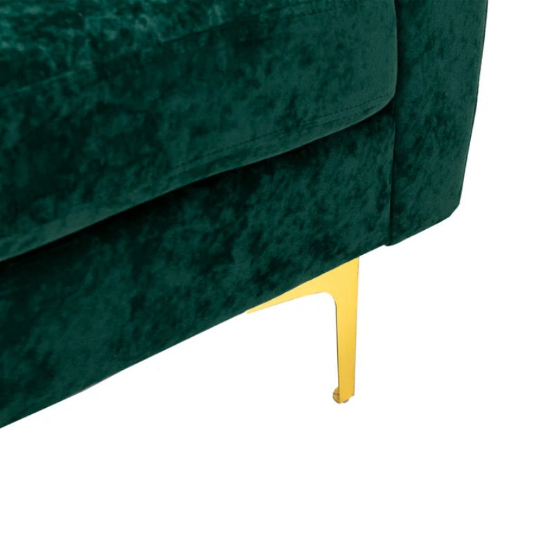 COOLMORE U-shape sectional sofa with Ottoman , Reversible Sofa Couch for Living Room,Spacious Furniture,Durable Couch Removable and machine washable cover (Emerald Velvet)-海智集-Default-