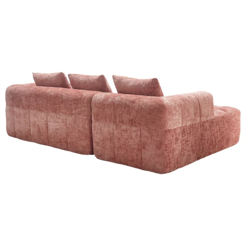 UNITED WE WIN 98.42-inch modular sectional sofa, modern modular L-shaped sofa with chaise longue, equipped with small side pockets and free of compression during installation.-海智集-Default-
