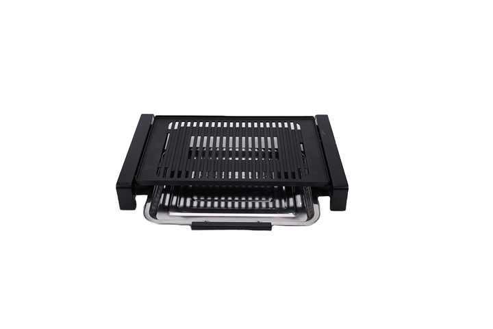 1805G-1 Nonstick Electric Heating Pot Electric Bbq Grill Hot Pot Double Indoor Top Table Smokeless Flat Pan Electric Bbq Grill-海智集-