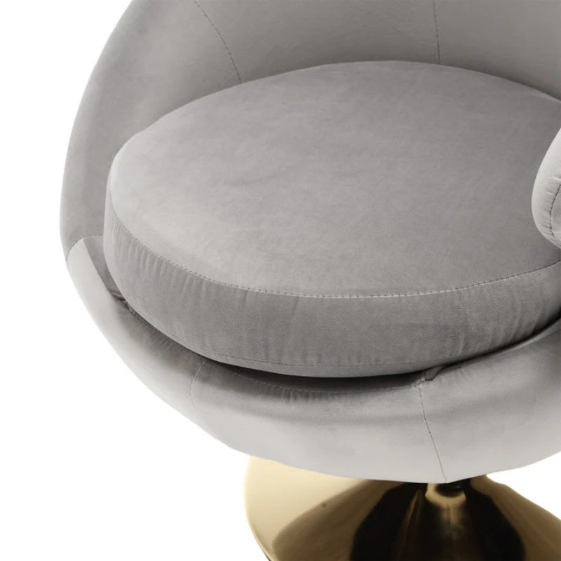 360 Degree Swivel Cuddle Barrel Accent Chairs, Round Armchairs with Wide Upholstered, Fluffy Fabric Chair for Living Room, Bedroom, Office, Waiting Rooms-海智集-Default-