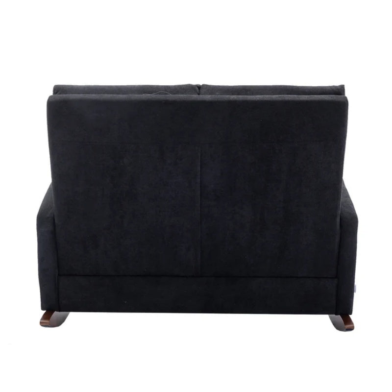 COOLMORE Rocking Chair Upholstered Mid Century Modern Rocker Oversized Wingback Armchair for Living Room-海智集-Default-