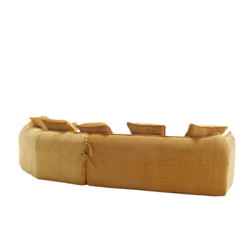 Modular Sectional Sofa, U-Shaped Couch with Sofa for five & Pillows, Modern Minimalist chenille Fabric Large Comfy Cloud Sofas, Living Room Furniture Sets-海智集-Default-