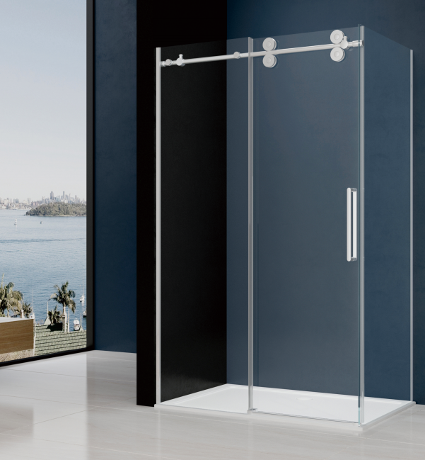 Shower room, stainless steel bathroom, glass partition, sliding door, extremely narrow integral bathroom, shower room, custom shower door-海智集-
