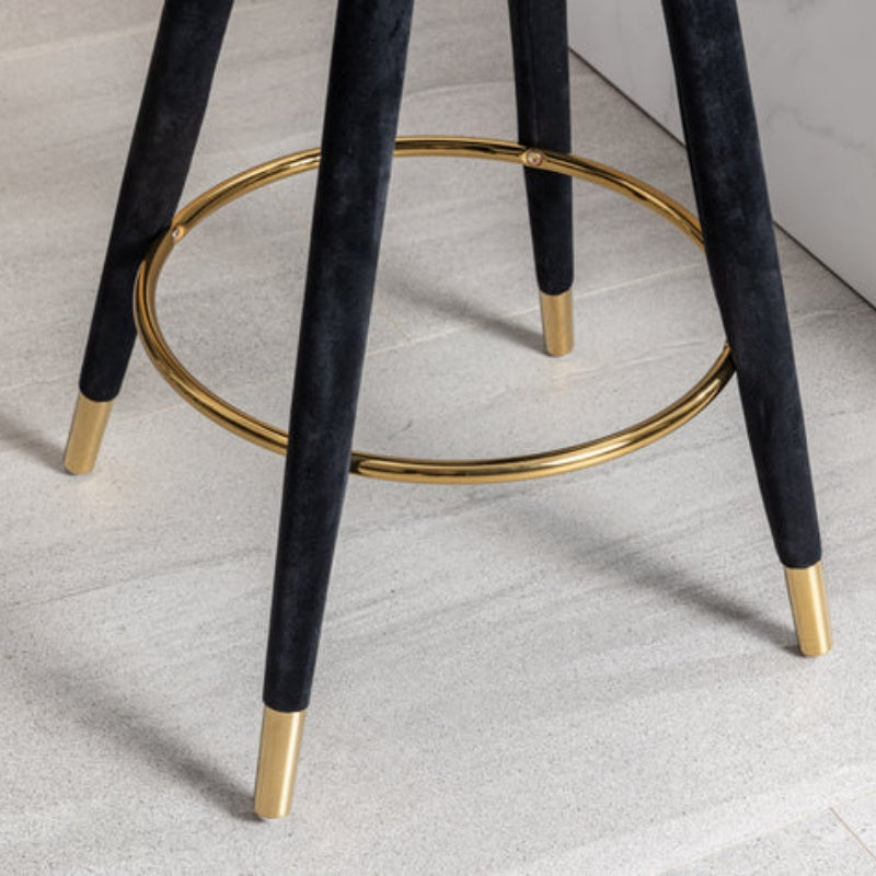 COOLMORE Counter Height Bar Stools Set of 2 for Kitchen Counter Solid Wood Legs with a fixed height of 360 degrees-海智集-Default-