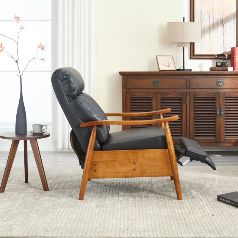 COOLMORE Wood Frame Armchair, Modern Accent Chair Lounge Chair for Living Room-海智集-Default-