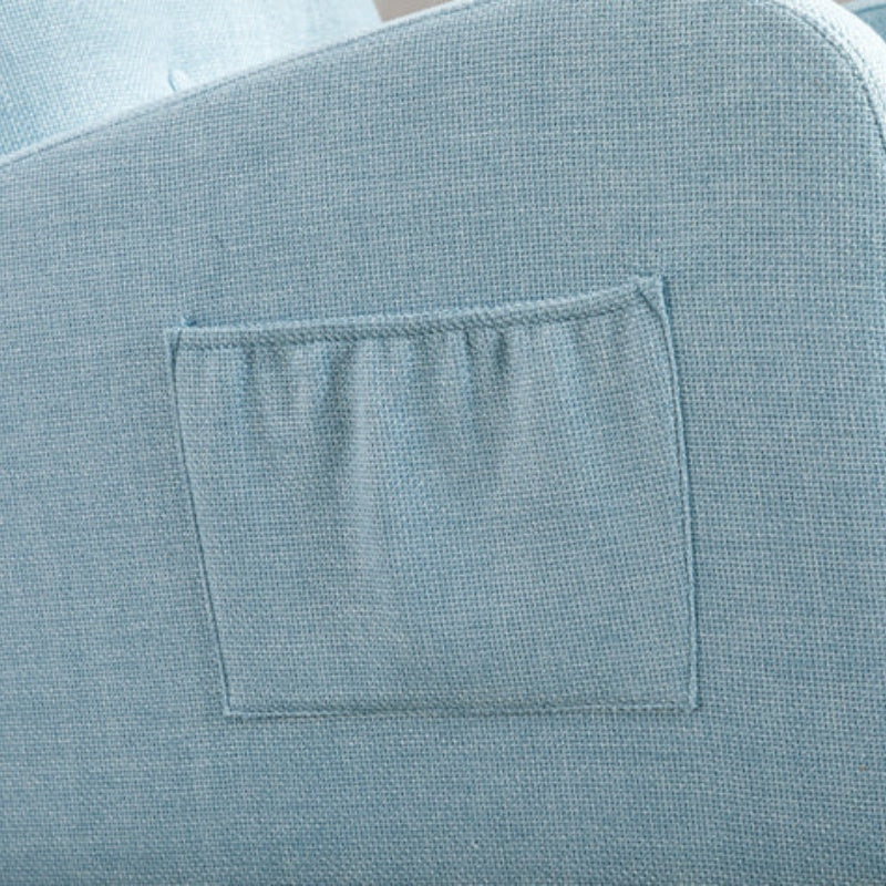 High Back Rocking Chair Nursery Chair .Comfortable Rocker Fabric Padded Seat .Modern High Back Armchair-海智集-Default-