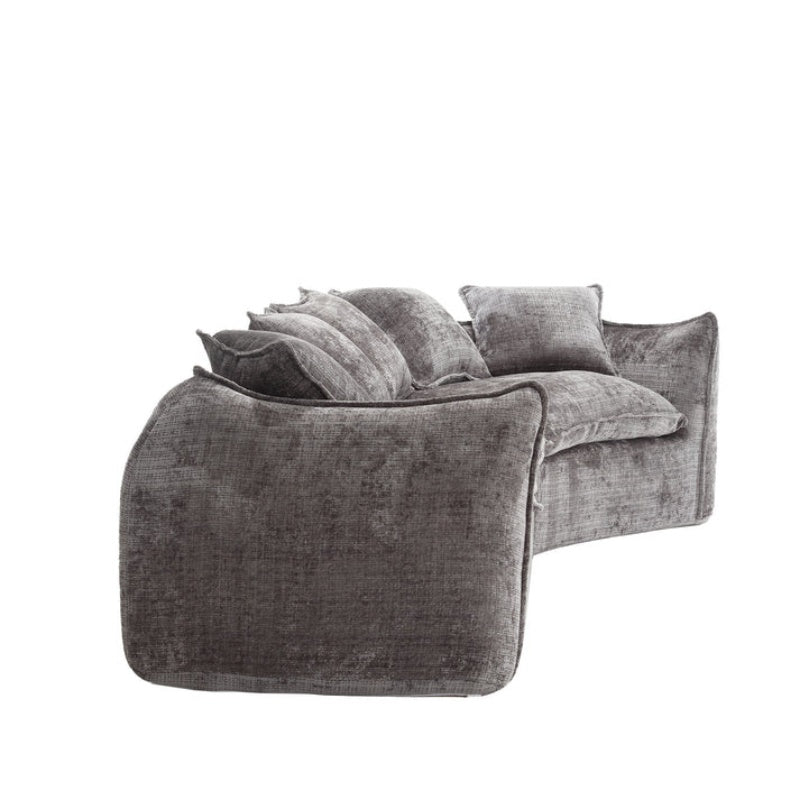 Modular Sectional Sofa, U-Shaped Couch with Sofa for five & Pillows, Modern Minimalist chenille Fabric Large Comfy Cloud Sofas, Living Room Furniture Sets-海智集-Default-