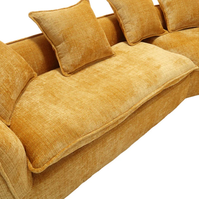 Modular Sectional Sofa, U-Shaped Couch with Sofa for five & Pillows, Modern Minimalist chenille Fabric Large Comfy Cloud Sofas, Living Room Furniture Sets-海智集-Default-