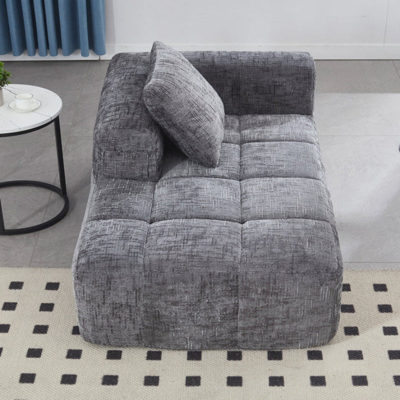 UNITED WE WIN Chenille Loveseat Sofa,Minimalist Modular Couches Sleeper for Living Room Bedroom Apartment Lounge-海智集-Default-