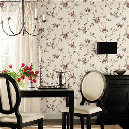 Spring Fragrance Wallpaper: Sketching an elegant picture of a European-style country bedroom-海智集-