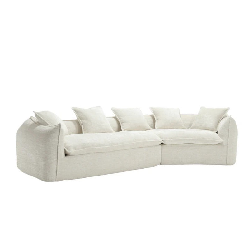 Modular Sectional Sofa, U-Shaped Couch with Sofa for five & Pillows, Modern Minimalist chenille Fabric Large Comfy Cloud Sofas, Living Room Furniture Sets-海智集-Default-
