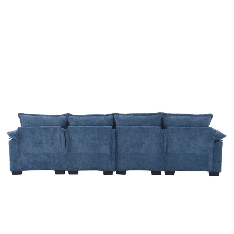 UNITED WE WIN Modern Large chenille Fabric U-Shape Sectional Sofa-海智集-Default-