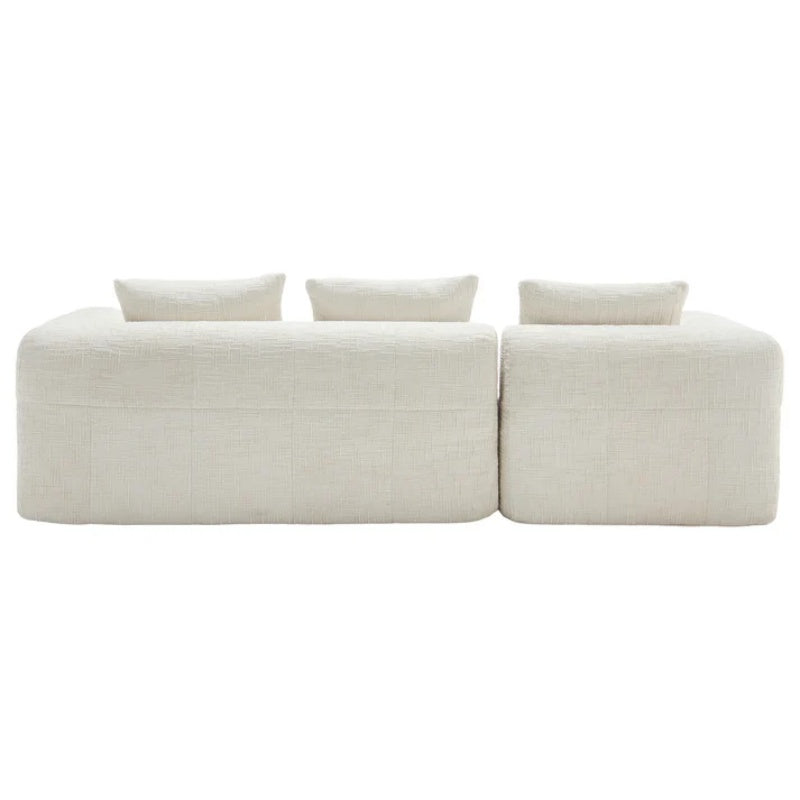 UNITED WE WIN 98.42-inch modular sectional sofa, modern modular L-shaped sofa with chaise longue, equipped with small side pockets and free of compression during installation.-海智集-Default-