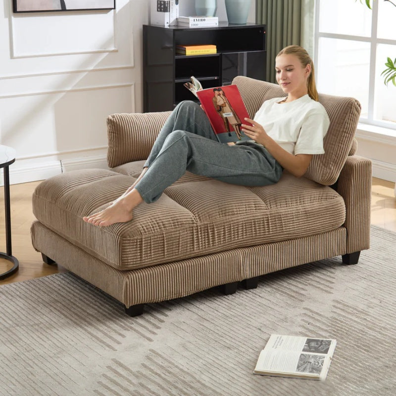 UNITED WE WIN Sleeper Sofa Couch Bed,Oversized Chaise Lounge Chair Cozy Cloud Couch-海智集-Default-