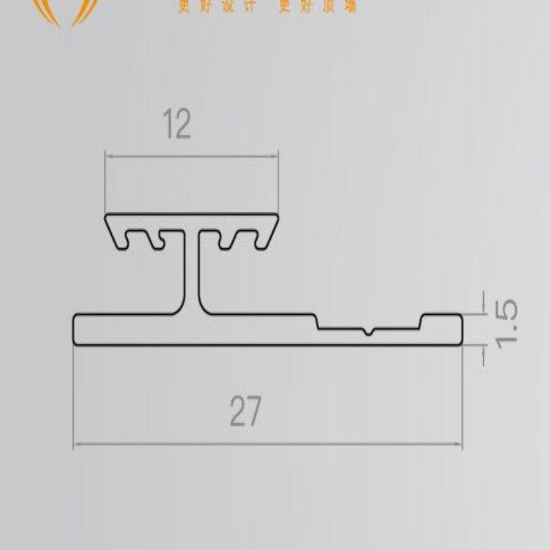 baseboard aluminum alloy natural color inner I-shaped baseboard: beautiful and firmly combined-海智集-