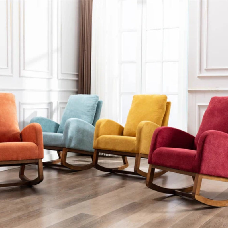 COOLMORE living room Comfortable rocking chair living room chair Orange-海智集-Default-