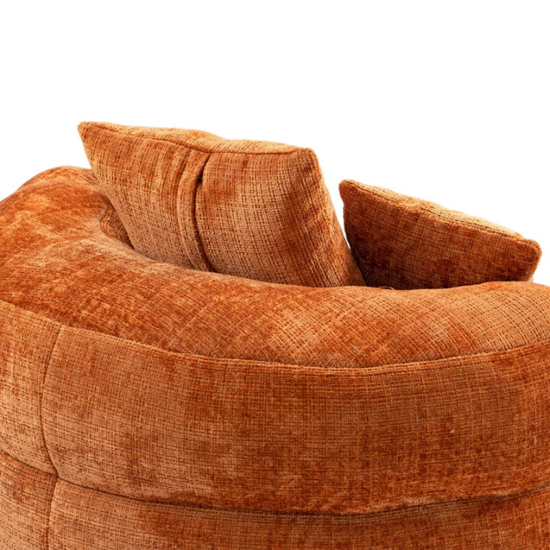 Lazy Sofa Durable Comfort Lounger High Back Bean Bag Chair for Adults and Kids, Indoor & Outdoor, Orange Chenille-海智集-Default-