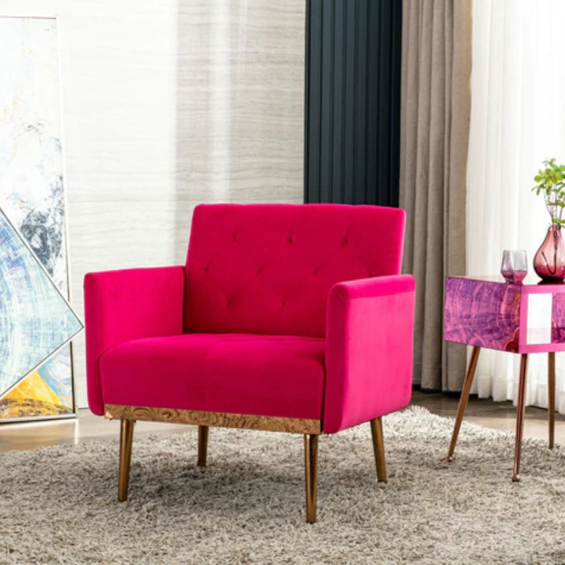 COOLMORE Accent Chair ,leisure single sofa with Rose Golden feet-海智集-Default-