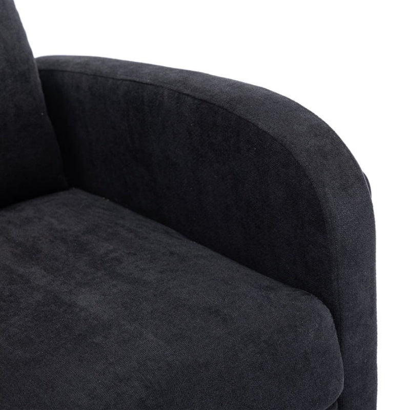 COOLMORE Rocking Chair Upholstered Mid Century Modern Rocker Oversized Wingback Armchair for Living Room-海智集-Default-