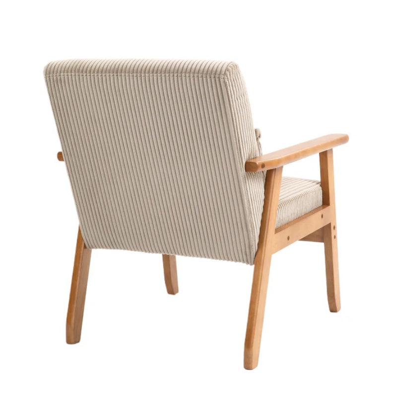 Leisure Chair with Solid Wood Armrest and Feet, Leisure chair, wood frame, velvet, solid rubber wood legs, Mid-Century Modern Accent chair, for Living Room Bedroom Studio chair,Two packs-海智集-Default-