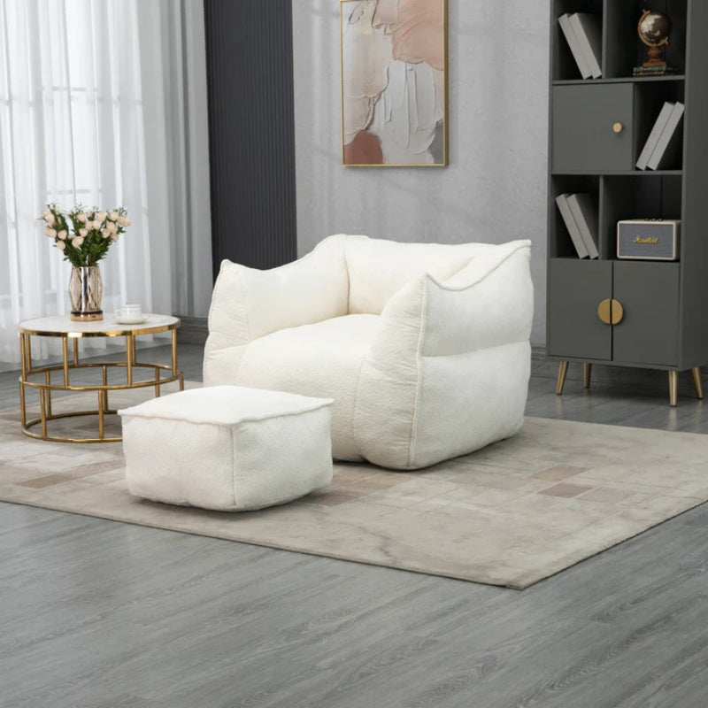 COOLMORE Bean Bag Chair Lazy Sofa/Footstool Durable Comfort Lounger High Back Bean Bag Chair Couch for Adults and Kids, Indoor & Outdoor-海智集-Default-