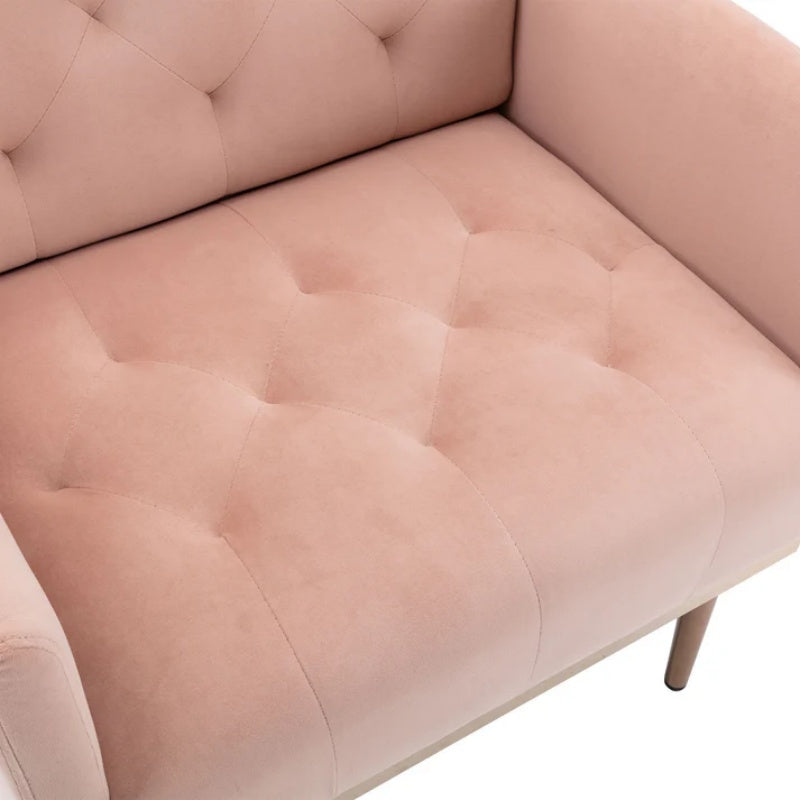COOLMORE Accent Chair ,leisure single sofa with Rose Golden feet-海智集-Default-