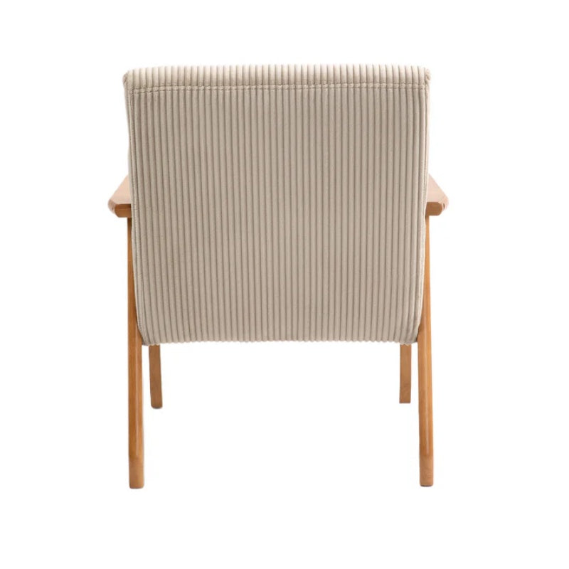 Leisure Chair with Solid Wood Armrest and Feet, Leisure chair, wood frame, velvet, solid rubber wood legs, Mid-Century Modern Accent chair, for Living Room Bedroom Studio chair,Two packs-海智集-Default-