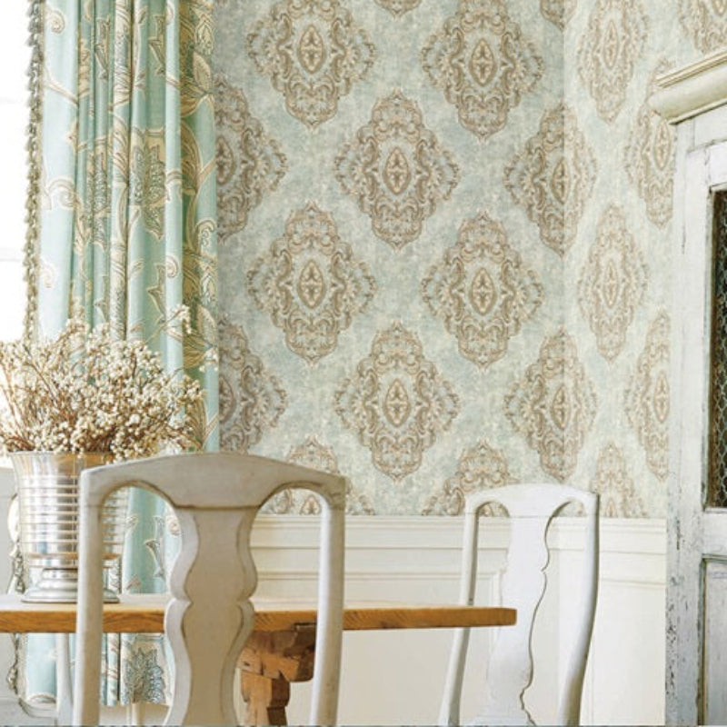 The courtyard is brimming with passion Wallpaper: A romantic space created by embroidered wall fabric-海智集-