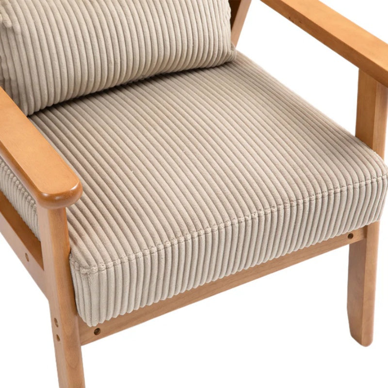 Leisure Chair with Solid Wood Armrest and Feet, Leisure chair, wood frame, velvet, solid rubber wood legs, Mid-Century Modern Accent chair, for Living Room Bedroom Studio chair,Two packs-海智集-Default-