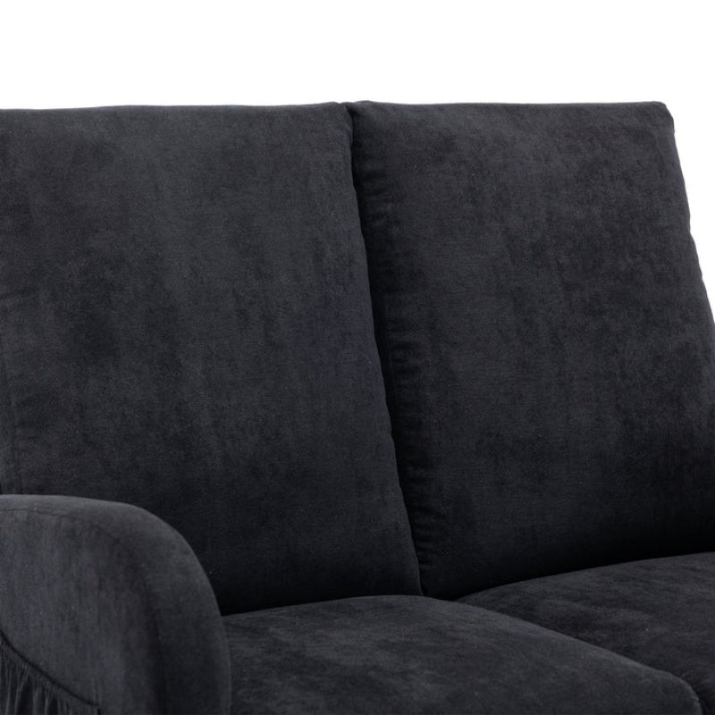 COOLMORE Rocking Chair Upholstered Mid Century Modern Rocker Oversized Wingback Armchair for Living Room-海智集-Default-
