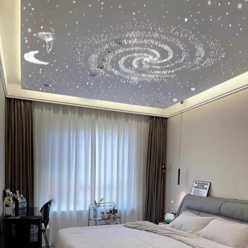 Gypsum board starry sky ceiling, full sky star audio-visual room, cinema, children's room, bedroom, living room, ceiling, suspended ceiling, fiber optic lamp-海智集-