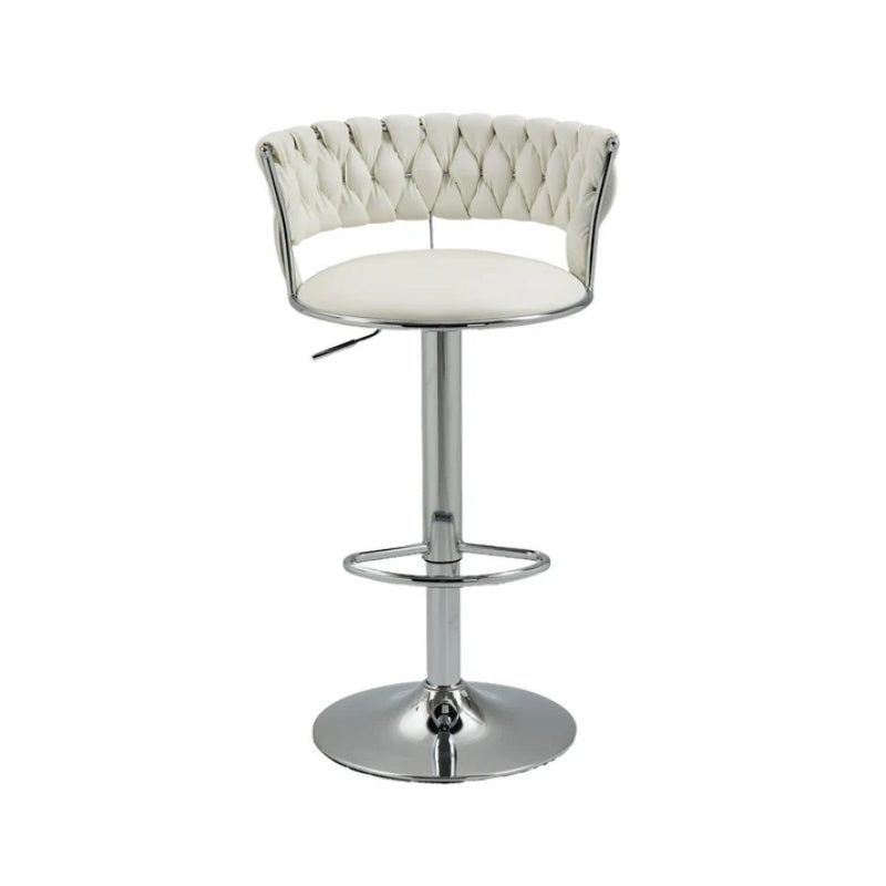 COOLMORE Swivel Bar Stools Set of 2 Adjustable Counter Height Chairs with Footrest for Kitchen, Dining Room 2PC/SET-海智集-Default-
