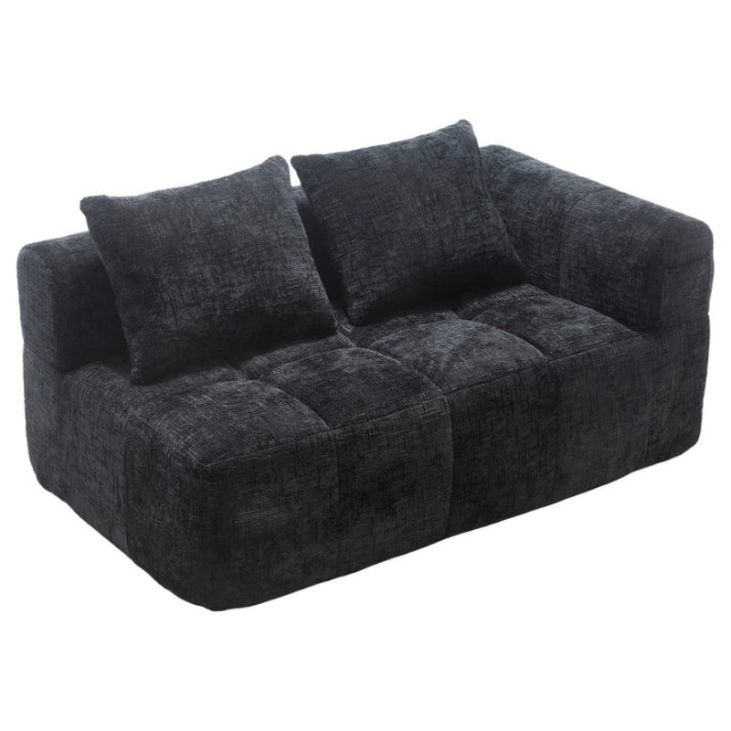UNITED WE WIN Chenille Loveseat Sofa,Minimalist Modular Couches Sleeper for Living Room Bedroom Apartment Lounge-海智集-Default-