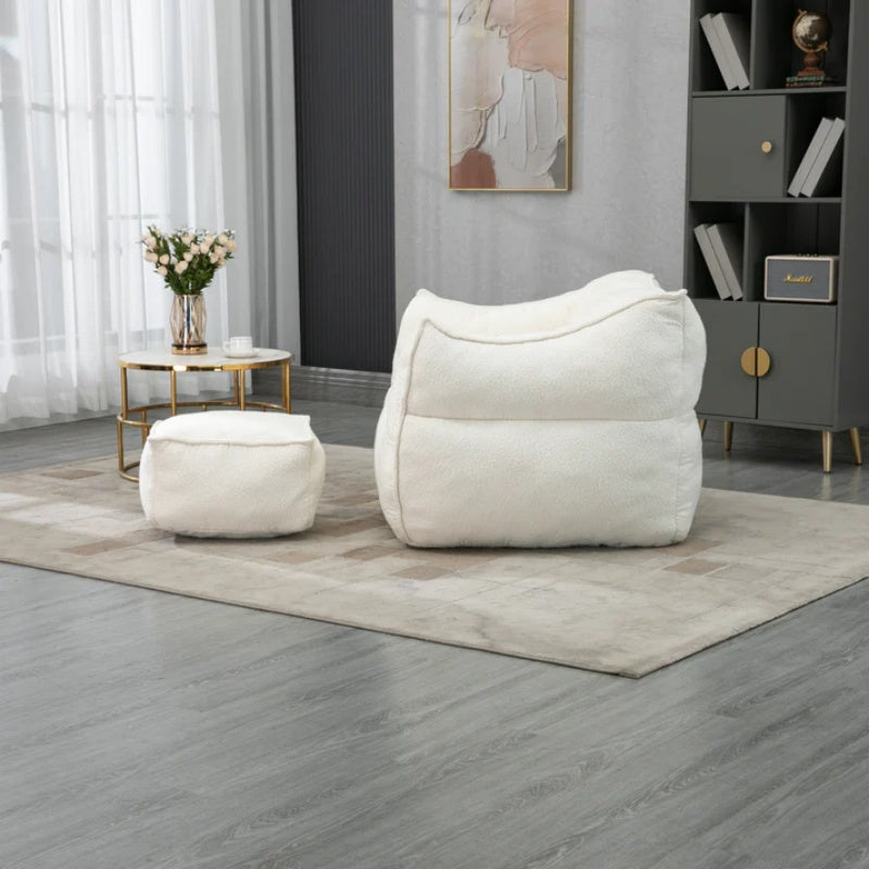 COOLMORE Bean Bag Chair Lazy Sofa/Footstool Durable Comfort Lounger High Back Bean Bag Chair Couch for Adults and Kids, Indoor & Outdoor-海智集-Default-