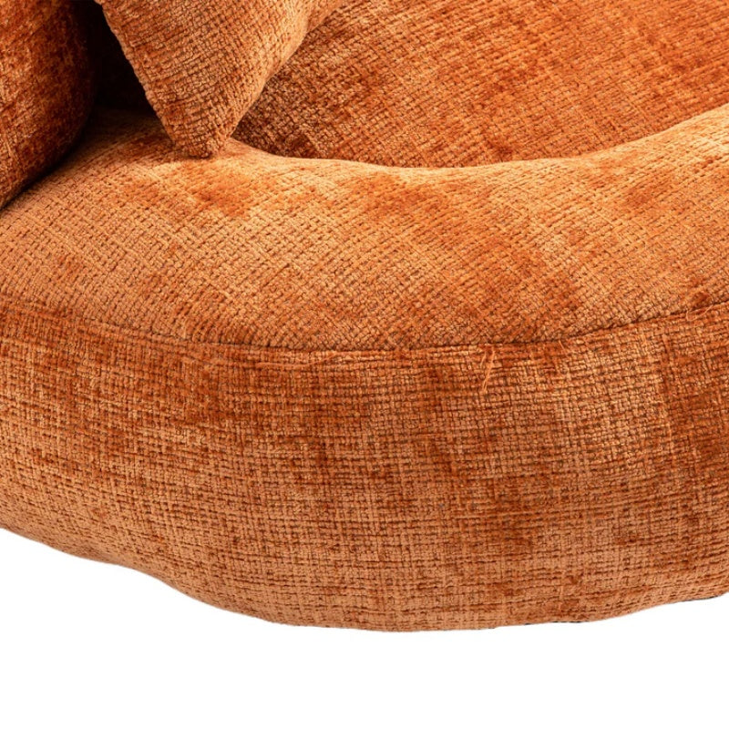 Lazy Sofa Durable Comfort Lounger High Back Bean Bag Chair for Adults and Kids, Indoor & Outdoor, Orange Chenille-海智集-Default-